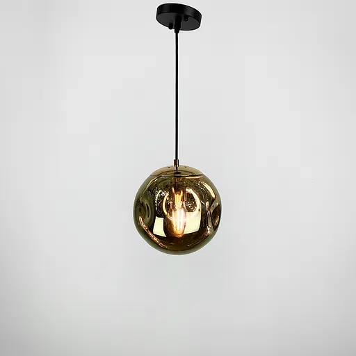 Підвіс із золотим "мятим" плафоном Line.F 0685 GD  - фото 2
