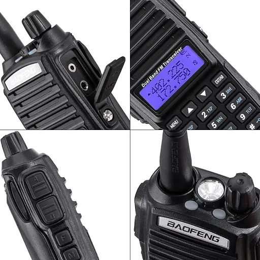 Портативная рация Baofeng UV-82 5W Li-ion UHF/VHF (Черный) - фото 9