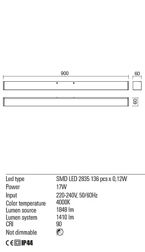 Бра Redo THELA AP LED 25W 3000K CH (4.1.2) 01-2287 - фото 3