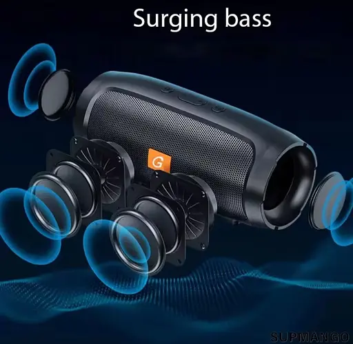 Портативна бездротова блютуз Bluetooth колонка Supmango з ФМ радіо - фото 6