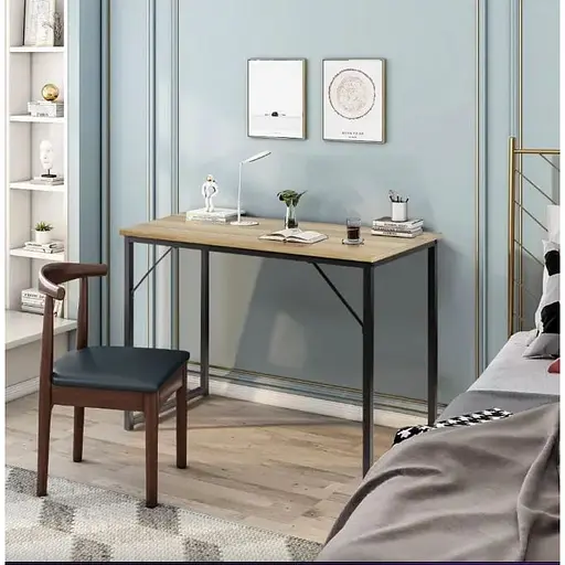 Письменный стол Costway Homart со стальным каркасом натуральный - фото 5