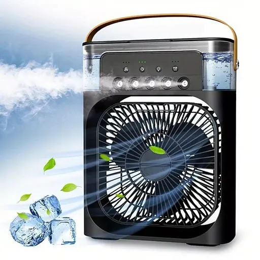 Портативный вентилятор Voltronic YT1712, увлажнение, подсветка, Air Cooler Fan Mix Color - фото 2
