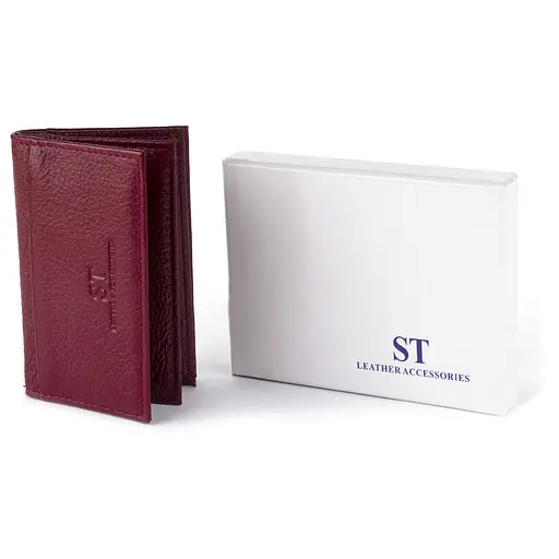 Женский кожаный кошелек-визитница ST Leather 10х6.5х1 см acs0015958 - фото 7