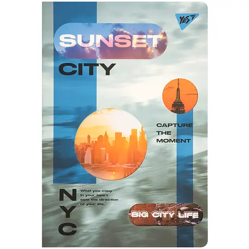 Зошит А4 Yes Sunset city з висічкою 60 аркушів у клітинку (682019)