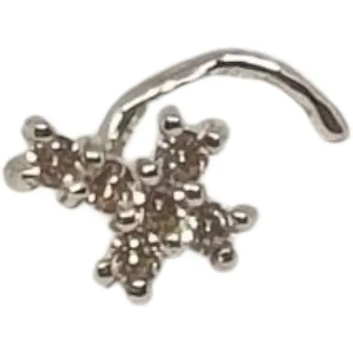 Серебряная серьга-пирсинг в нос Dear. 1045.1С