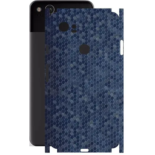 Захисна плівка StatusSKIN для Google Pixel 2 XL Корпус Вініл Соти сині - фото 1