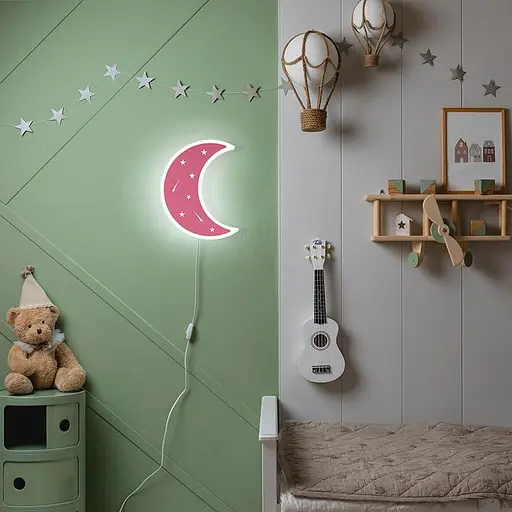 Светодиодный настенный светильник для детской с вилкой теплый белый - фото 3