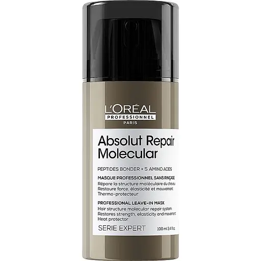 Маска L'Oreal Professionnel Serie Expert Absolut Repair Molecular для молекулярного восстановления структуры поврежденных волос несмываемая многофункциональная 100 мл - фото 1