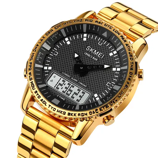 Годинник наручний чоловічий 1898GDWT Gold-White Skmei acs0030482 - фото 2