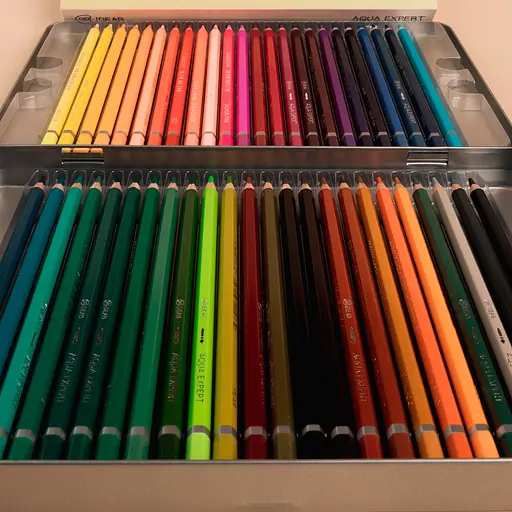 Набор карандашей акварельных 99IDEAS "Aqua Expert" 48 цветов, Basic, металлическая коробка, 99AE-48BAS2 - фото 5