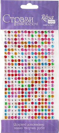 Стразы самоклеящиеся Ассорти 5мм 375шт Rosa Talent - фото 1