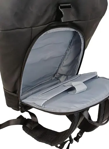 Прорезиненный молодежный рюкзак 18L Rolltop-Rucksack черный LS sum0028840 - фото 7