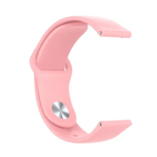 Ремешок силиконовый Boorui для смарт-часов 20 мм Sport design бледно розовый - фото 2