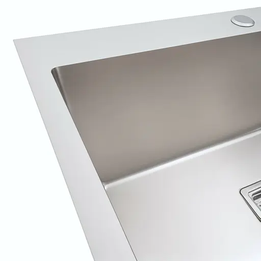 Кухонная мойка Platinum Handmade HSB 650x450x230 нержавейка (квадратный сифон 3,0/1,0), Нержавеющая сталь - фото 4