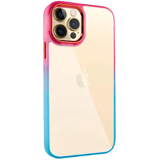 Чохол Epik TPU+PC Fresh sip series для Apple iPhone 12 Pro/12, 6.1 Бірюзовий/Рожевий - фото 1