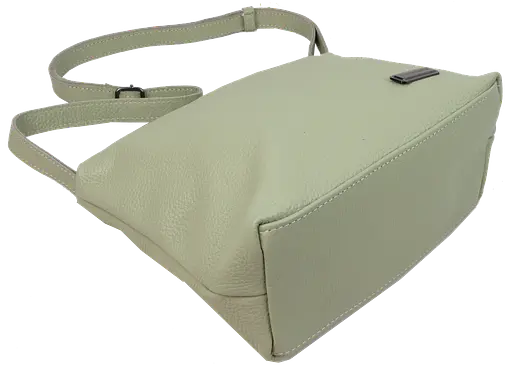 Женская кожаная наплечная сумка Borsacomoda салатовая sum0028728 - фото 8