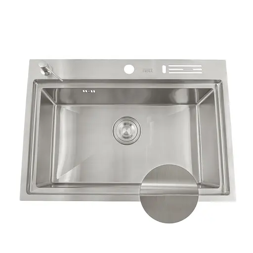 Кухонна мийка накладна з нержавіючої сталі кухонна станція Nett NS-7048, Нержавіюча сталь - фото 7