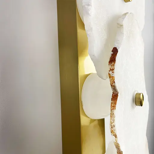 Латунне бра з троьома мармуровими пластинами 38х15 см Арт. W 096/3 Line F - фото 6