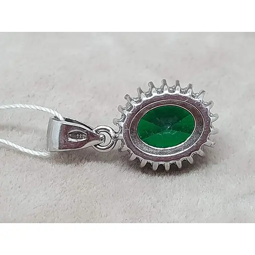 Срібна підвіска TOP Silver з фіанітами. 9540116З - фото 3