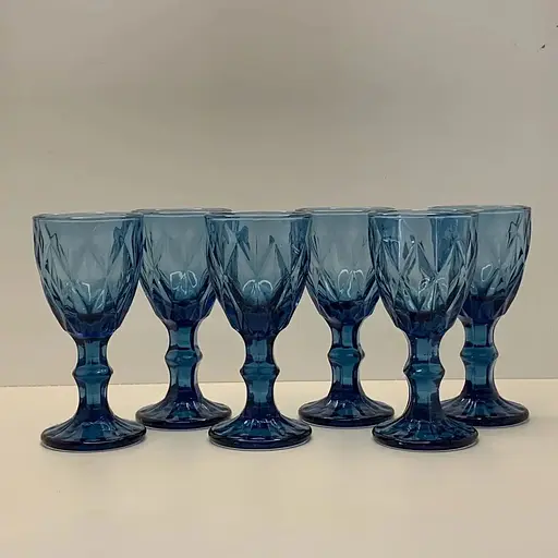 Набор рюмок A-PLUS 9057/1502 DL 6 шт. 50 мл Стопки на ножках для алкоголя Подарочный комплект Blue - фото 4