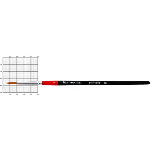 Кисть синтетика круглая 111 №3 короткая ручка Rosa Studio [CD]