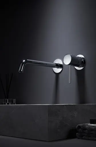 Змішувач для умивальника Imex Monza зі стіни хром GLM039 Хром - фото 3