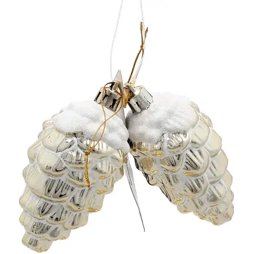 Украшение-подвеска Chomik Шишки пластиковая 9 см золотые 2 шт. (BAI5386)