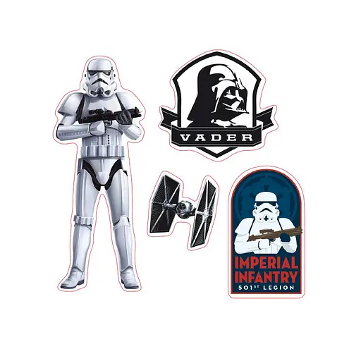 Наклейки Star Wars Vader/ Trooper (Зоряні війни) 16х11 см - фото 3
