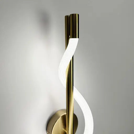 Латунне бра із обплетеним неоном 60 см Арт. W 202/600 AB Line F - фото 2