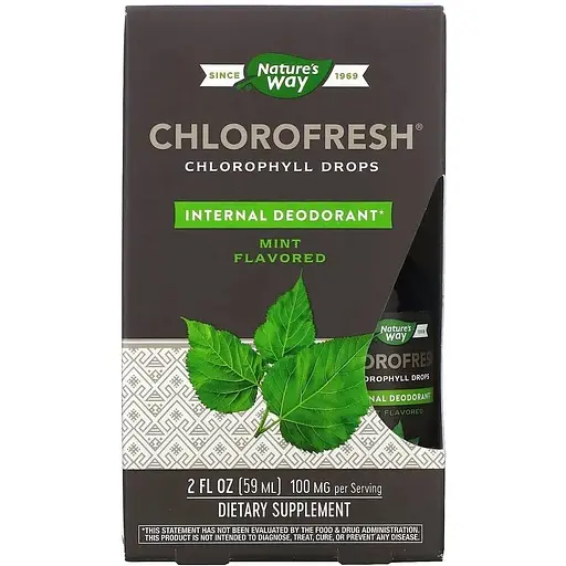 Хлорофиллин Nature's Way Chlorofresh Drops, 59 мл - Мята