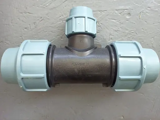 Тройник редукционный 50*32*50 мм зажимной Сантехпласт - фото 7