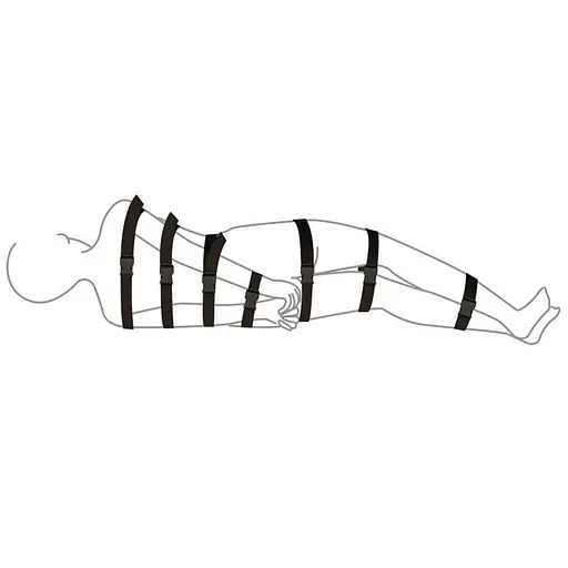 Ремені для бондажу Art of Sex - BDSM Bondage Black Night Simple - фото 2