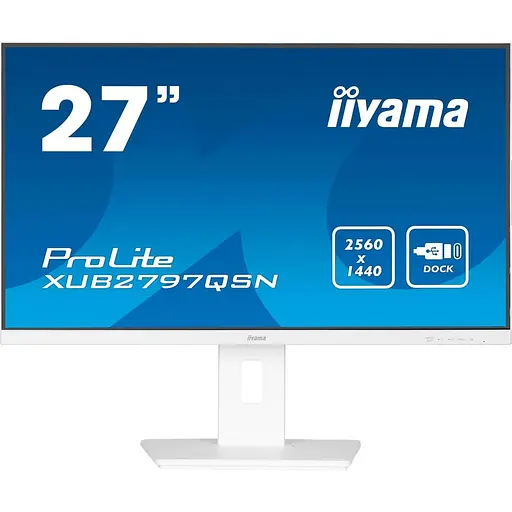 Монитор 27" Iiyama XUB2797QSN-W2 White QHD IPS 100Hz (XUB2797QSN-W2) - фото 1