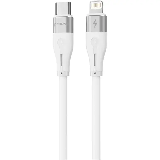Кабель Proove Soft Silicone USB-C to Lightning 27W 1m White (CCSO27002102) [130631] - фото 2