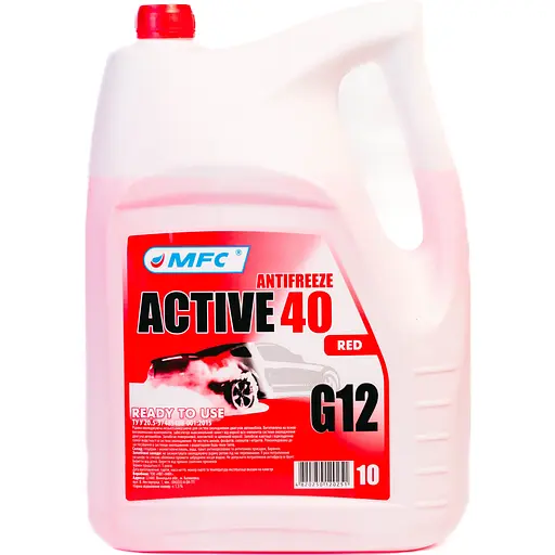 Антифриз МФК Active Red-40 G12 -26ºC 10 л красный - фото 1