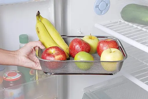 Прямоугольное кухонное сито-дуршлаг из нержавеющей стали с мелкой сеткой и подставкой 30х22х7 см, Kitchen Master 85637 - фото 4