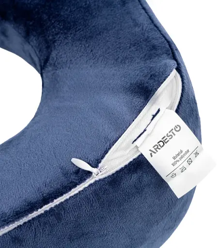 Подушка ортопедична для шиї Ardesto Sleepwell Travel 27х24х14 см піна меморі синій (ART3128NBP) - фото 2