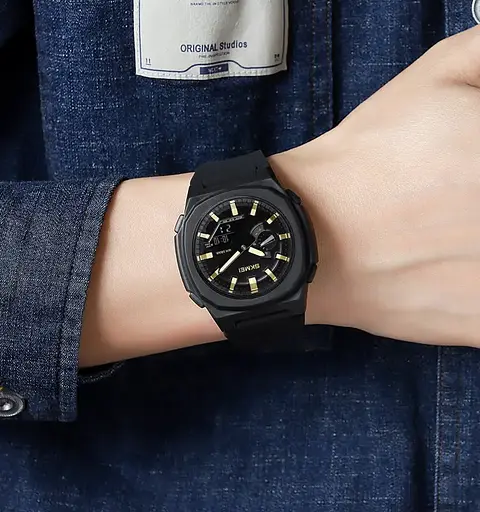 Годинник чоловічий наручний Skmei 2091 (Чорний/Золото/Чорний) - фото 6