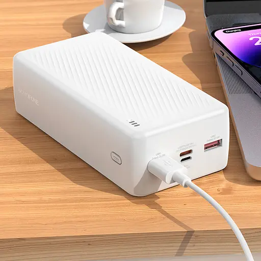 Портативний ЗП Power Bank BOROFONE BJ56B Graceful 22,5W+PD20W 30000 mAh White - фото 3