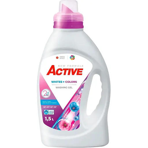 Гель для прання Active Whites + Colors з ароматом свіжості 1.5 л