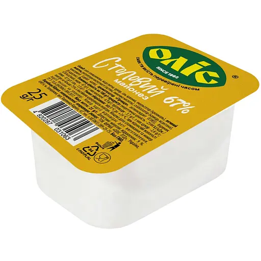 Майонез Оліс Столовый 67% 25 г - фото 1