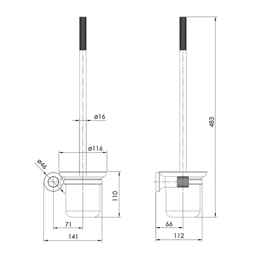 Йоржик для унітазу Imprese Brenta ZMK071901260 хром - фото 2