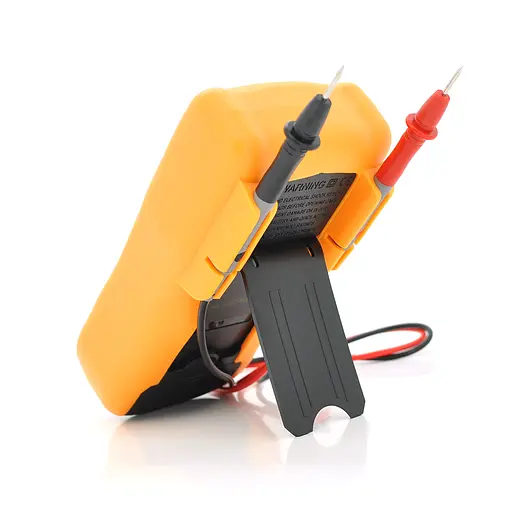 Мультиметр VC-890D. Вимірювання: V, A, Ω, F. Функції: продзвонювання, перевірка діодів, тест транзисторів. Габарити: 175х91х40 мм. Вага: 260 г. - фото 2