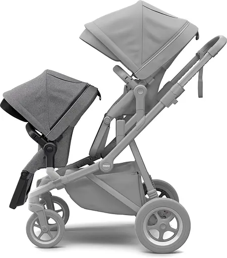 Прогулянкове крісло Thule Sleek Sibling Seat Grey Melange on Black (TH 11000210) - фото 2