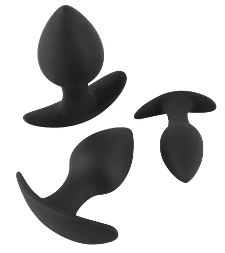 Набір анальних пробок Black Velvets Anal Trainer Set 3 шт. (чорний)