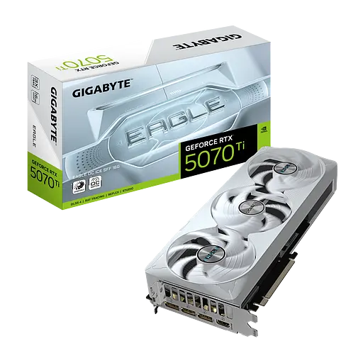 Відеокарта GeForce RTX 5070 Ti 16GB Gigabyte Eagle Ice OC SFF (GV-N507TEAGLEOC ICE-16GD)