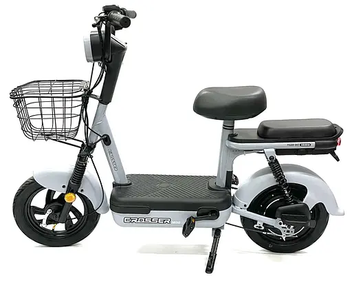 Электроскутер Двухместный Crosser Mini+Pas-система Серый - фото 3