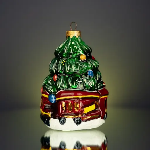 Ялинкова прикраса Різдвяні історії Ялинка з потягом скло (4820001045321) - фото 2