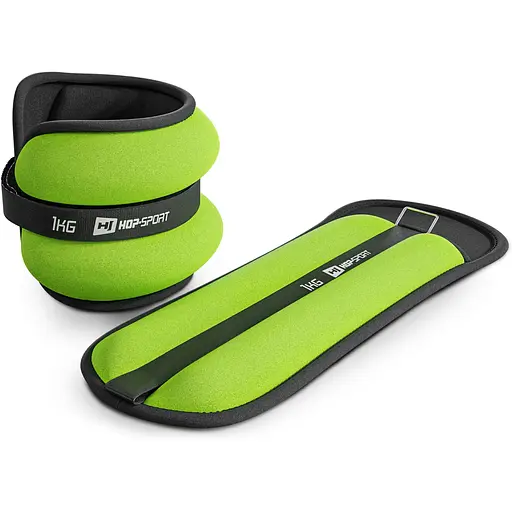 Обважнювачі для ніг та рук Hop-Sport HS-S002WB 2х1кг зелені - фото 2