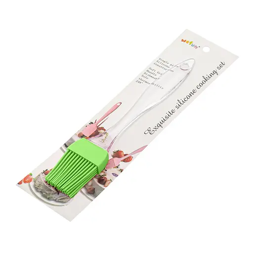 Кисточка кондитерская силиконовая для выпечки маленькая 17 см, Kitchen Master Салатовый 84746 - фото 3